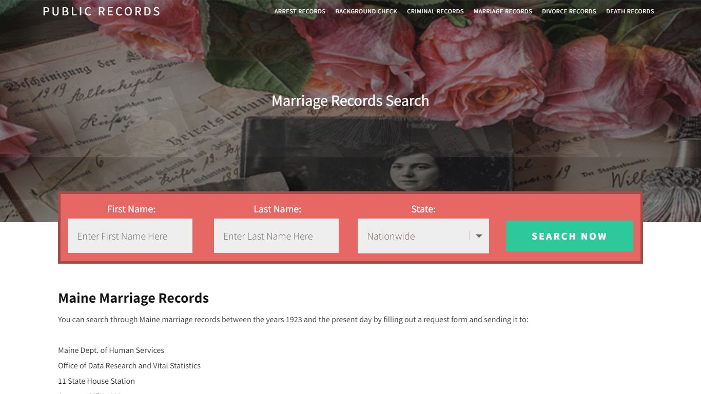 Maine Marriage Records | Enter Name and Search. 14Days Free